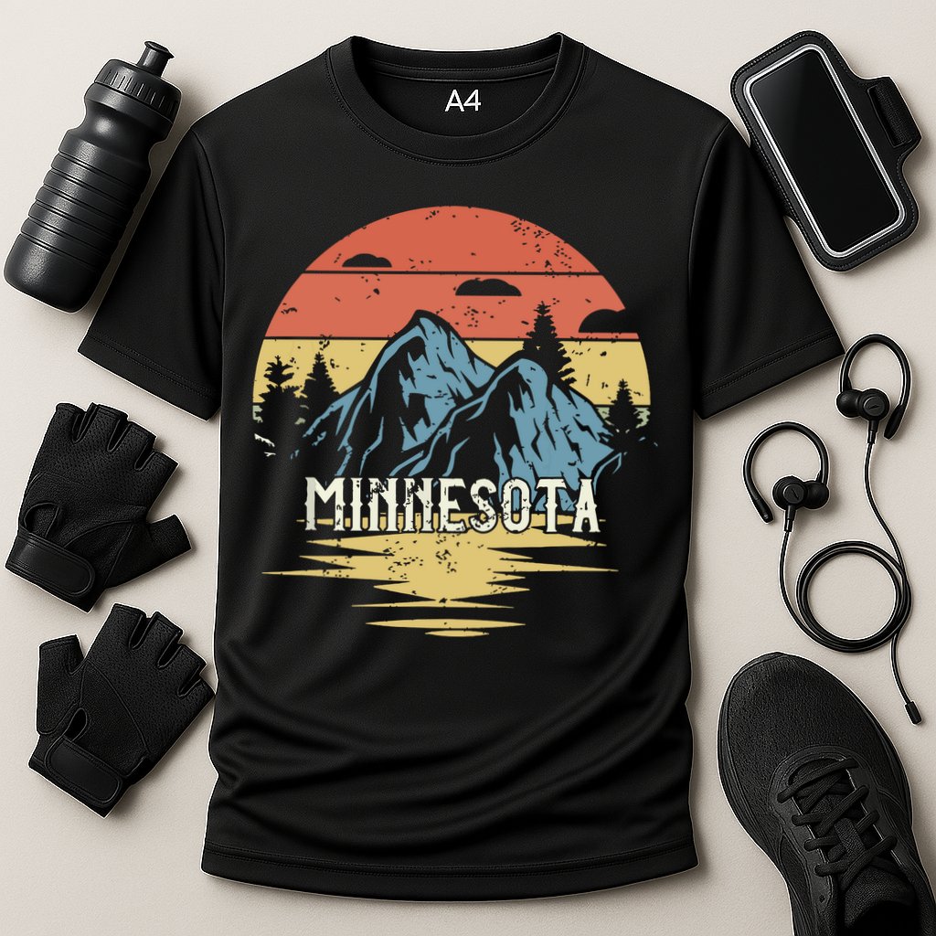 Minnesota Retro Vintage Cooling Performance Crew T-Shirt