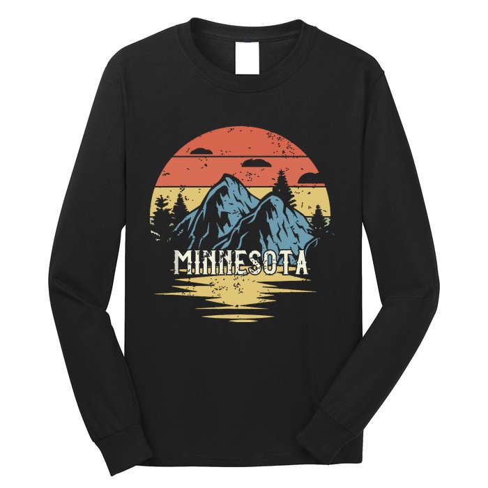 Minnesota Retro Vintage Long Sleeve Shirt