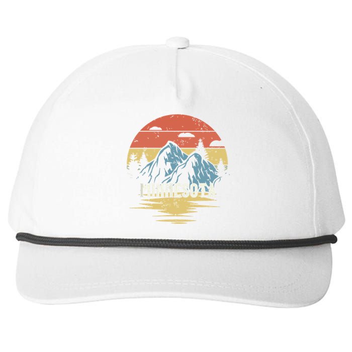 Minnesota Retro Vintage Snapback Five-Panel Rope Hat