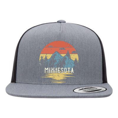 Minnesota Retro Vintage Flat Bill Trucker Hat