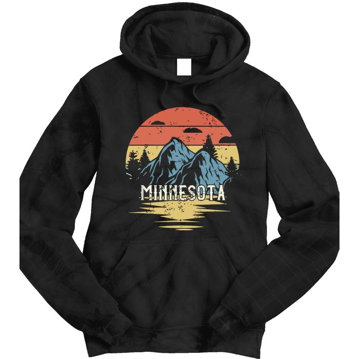 Minnesota Retro Vintage Tie Dye Hoodie