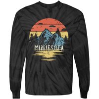 Minnesota Retro Vintage Tie-Dye Long Sleeve Shirt