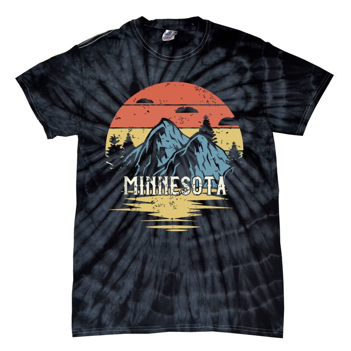 Minnesota Retro Vintage Tie-Dye T-Shirt