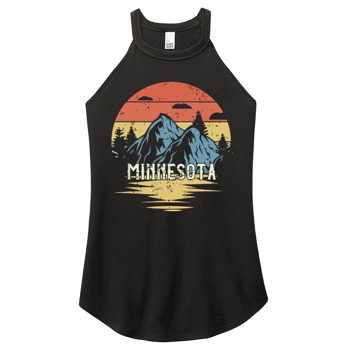 Minnesota Retro Vintage Women's Perfect Tri Rocker Tank
