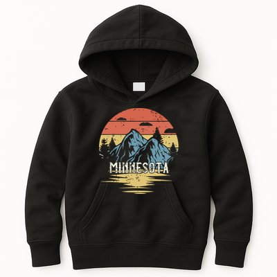 Minnesota Retro Vintage Kids Hoodie