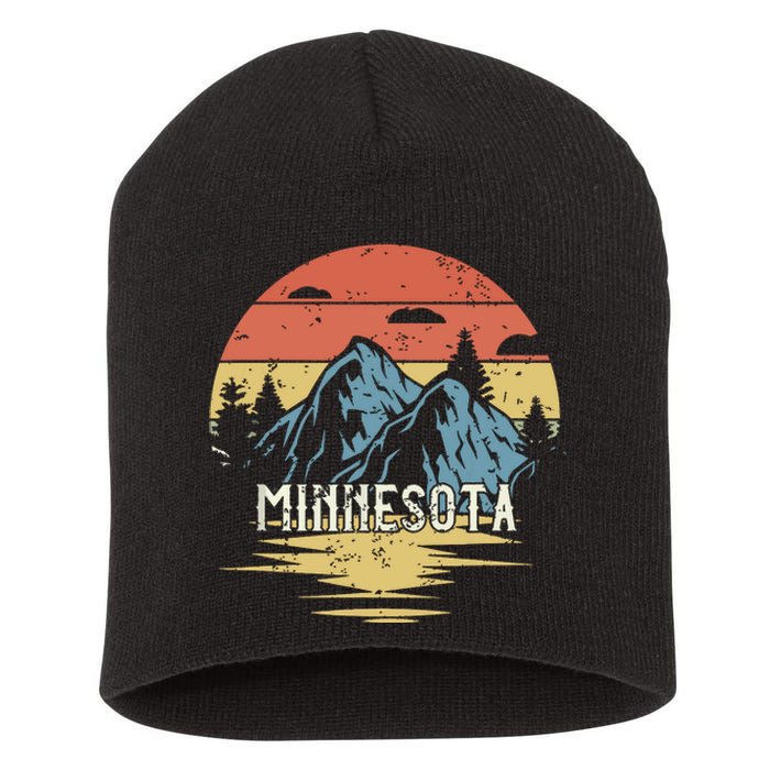 Minnesota Retro Vintage Short Acrylic Beanie