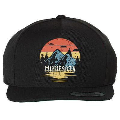 Minnesota Retro Vintage Wool Snapback Cap