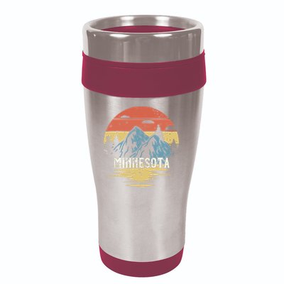 Minnesota Retro Vintage 16oz Travel Tumbler