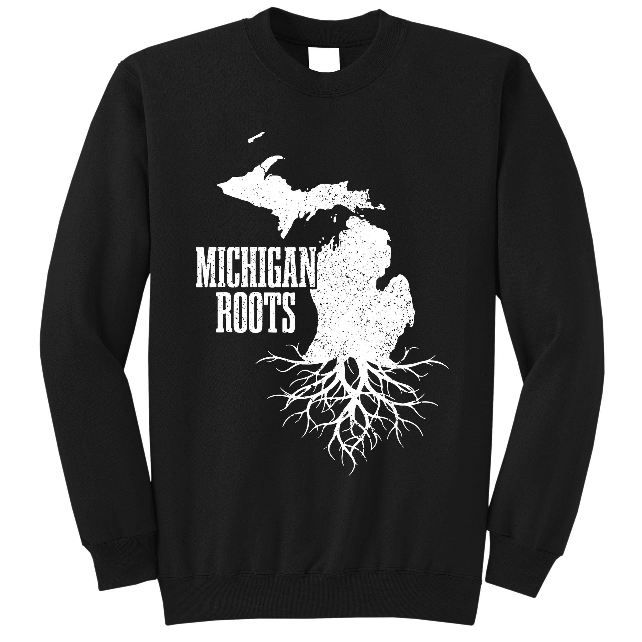 Michigan Roots Vintage Pride State Map Gift Tall Sweatshirt