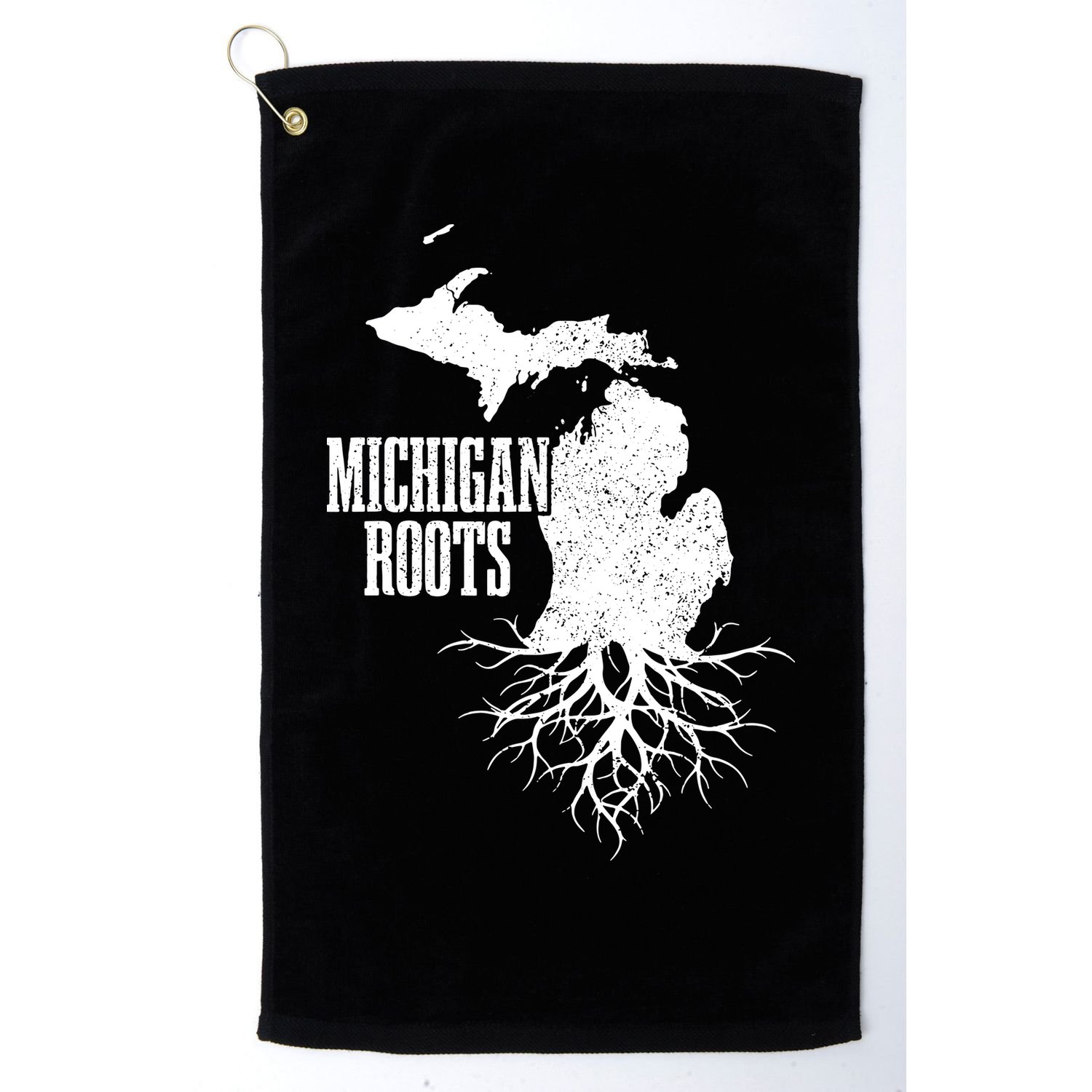 Michigan Roots Vintage Pride State Map Gift Golf Towel