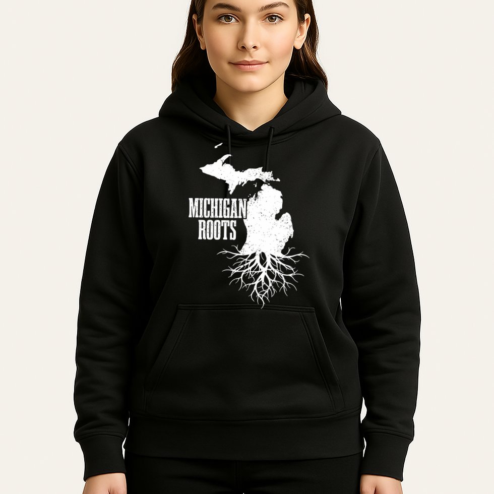 Michigan Roots Vintage Pride State Map Hoodie