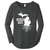 Michigan Roots Vintage Pride State Map Women's Perfect Tri Tunic Long Sleeve Shirt