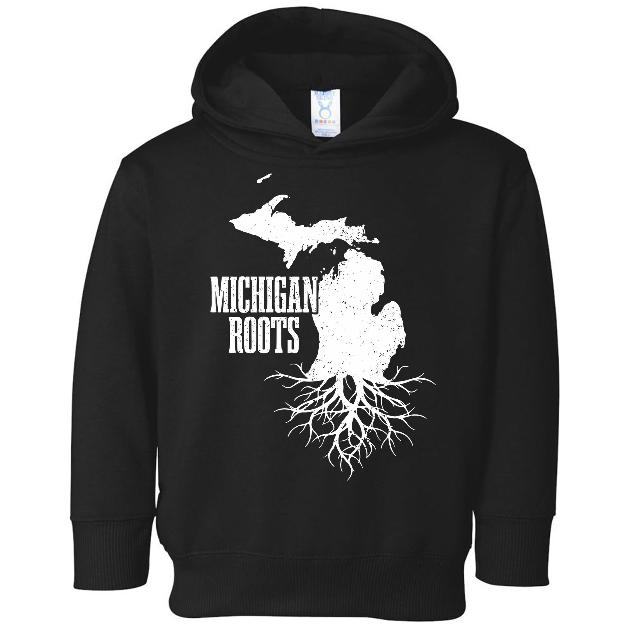 Michigan Roots Vintage Pride State Map Toddler Hoodie