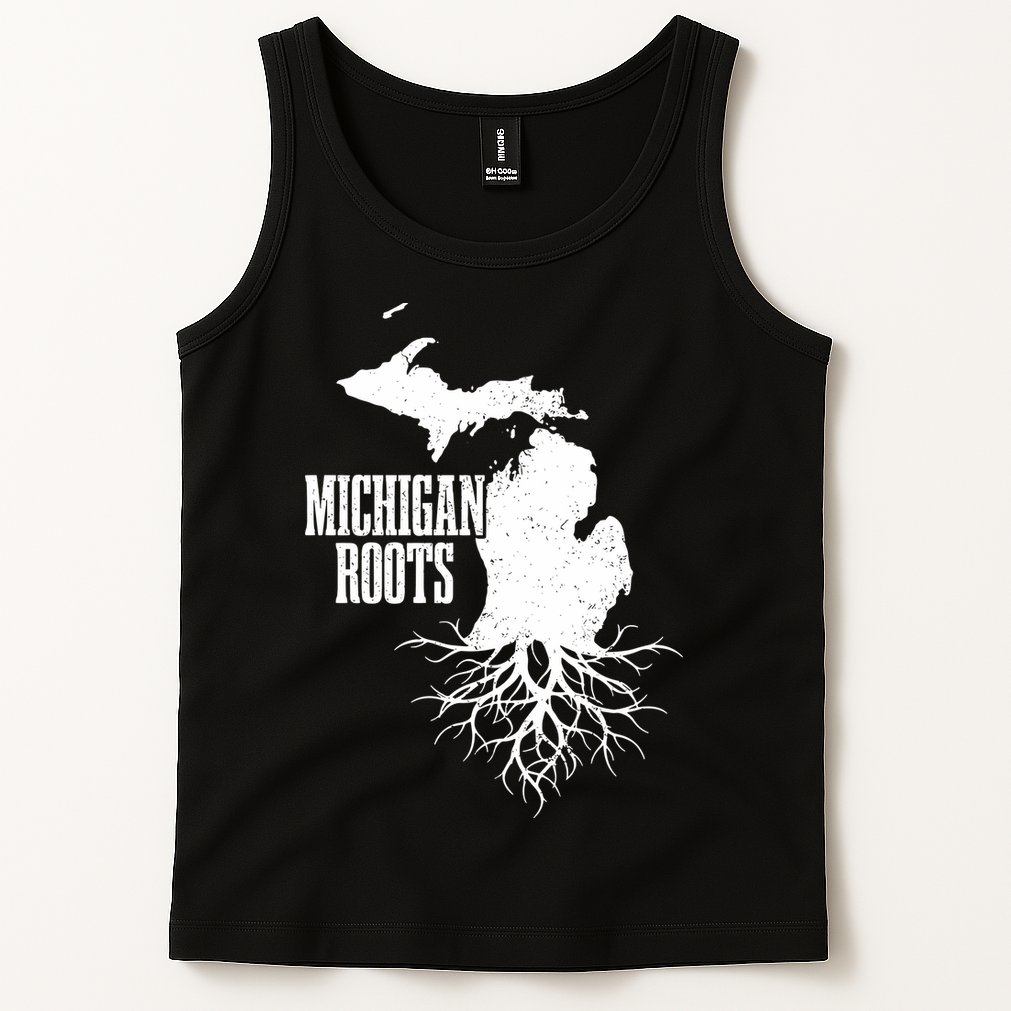 Michigan Roots Vintage Pride State Map Tank Top