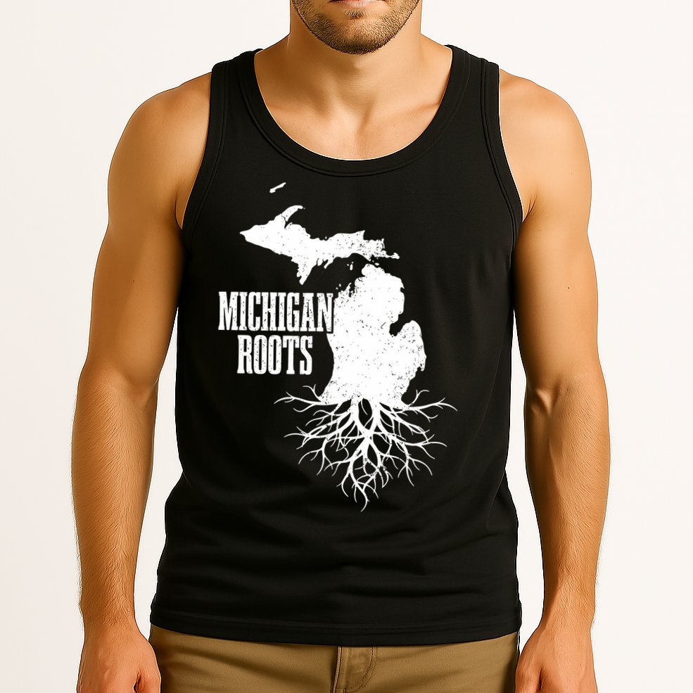 Michigan Roots Vintage Pride State Map Tank Top