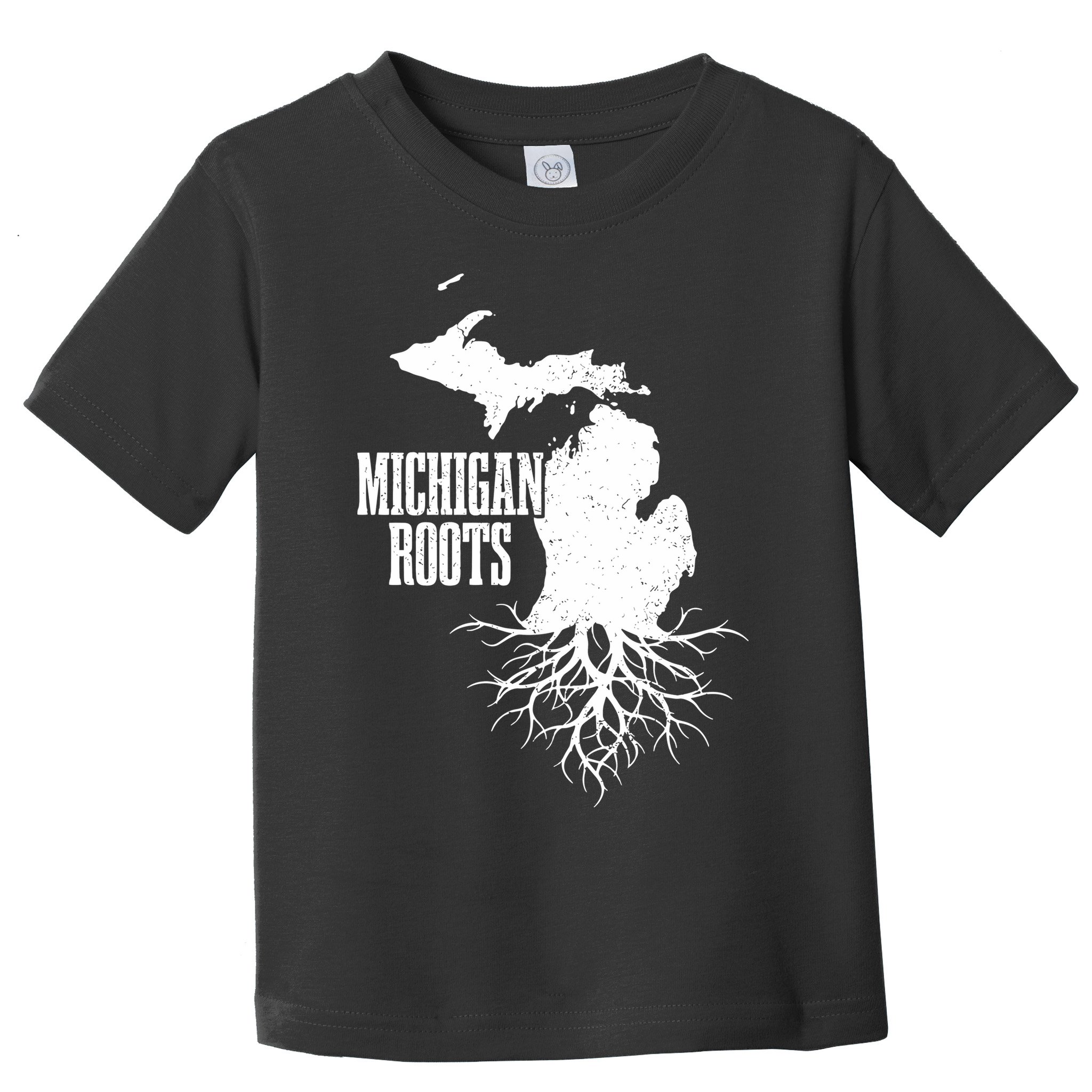 Michigan Roots Vintage Pride State Map Toddler T-Shirt