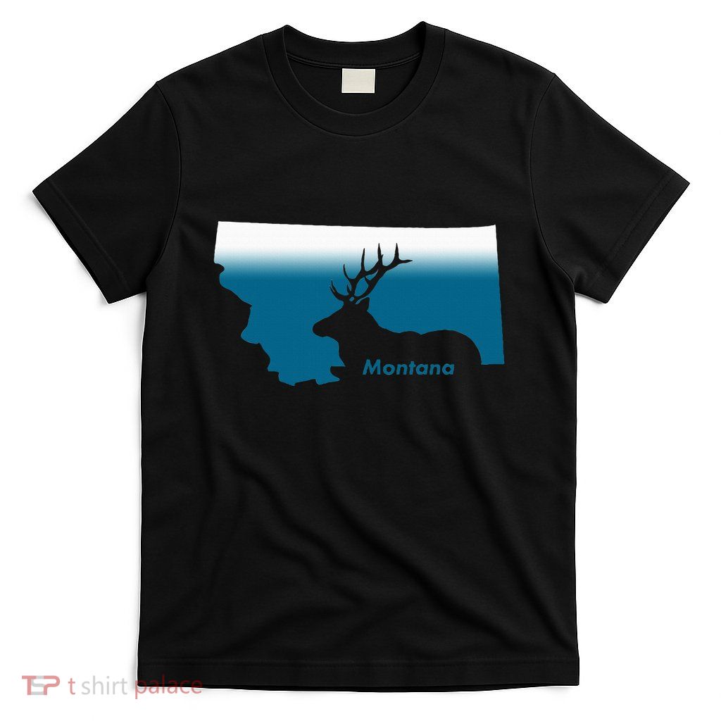Montana Retro Vintage Outdoors Mountain Graphic Design T-Shirt