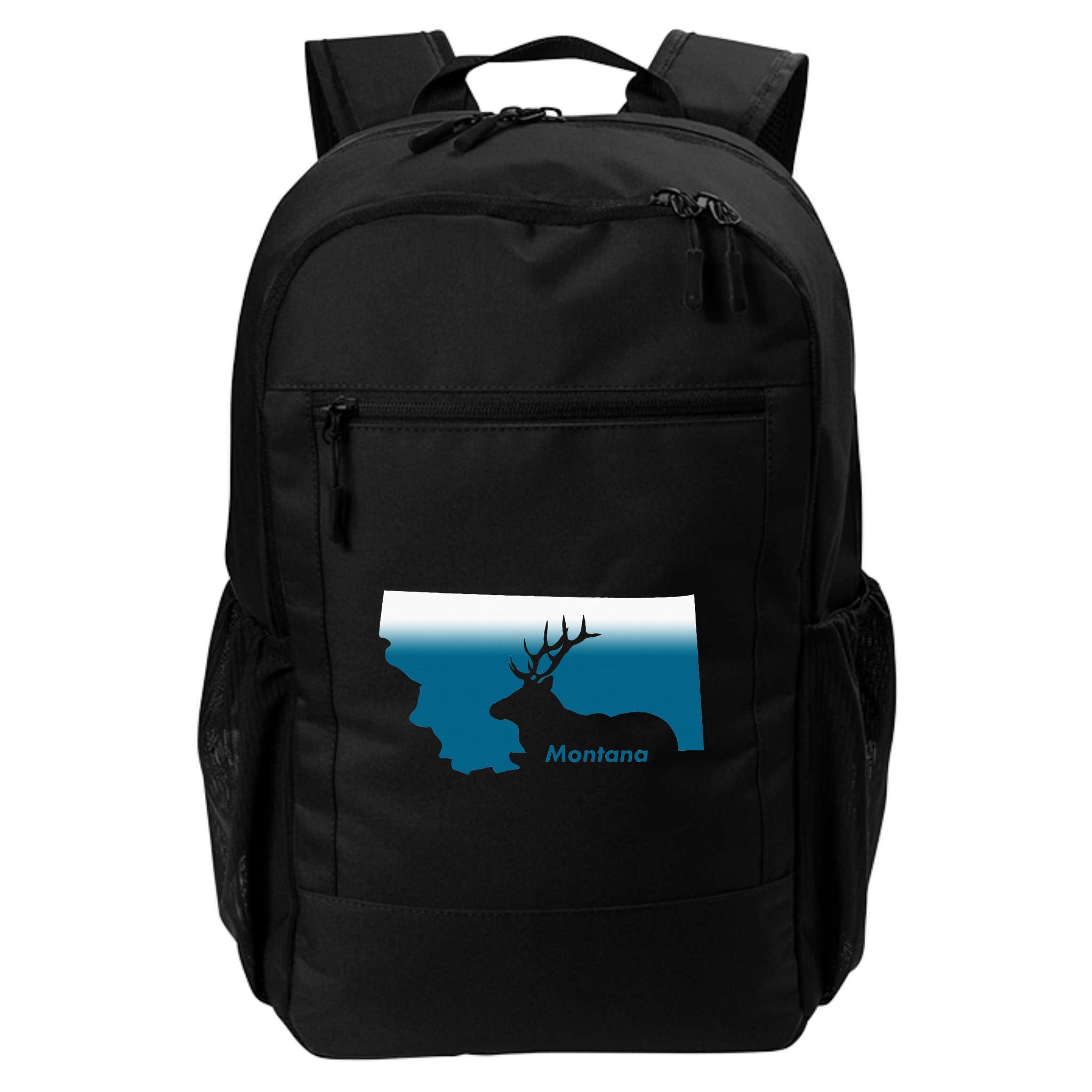 Montana Retro Vintage Outdoors Mountain Graphic Design Backpack