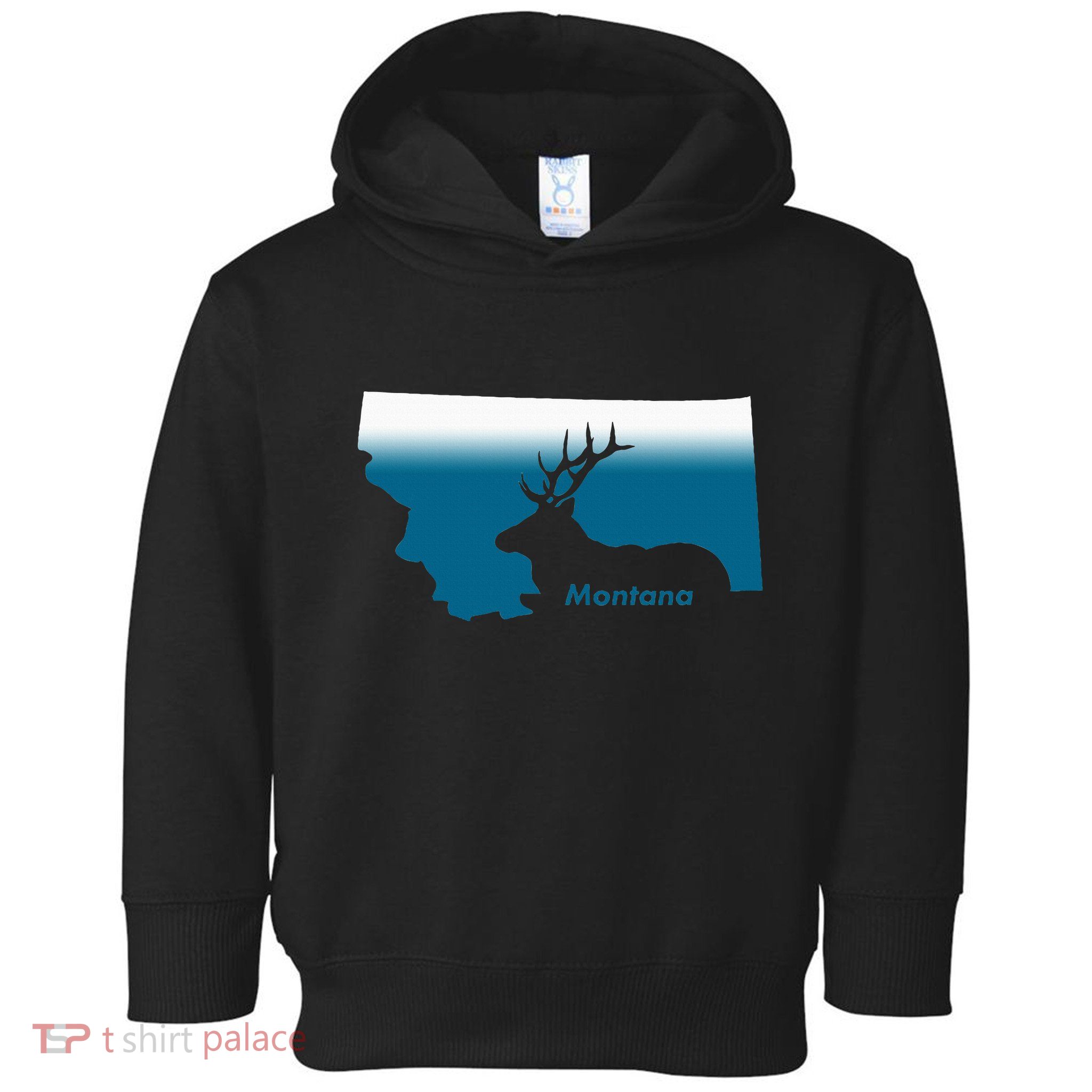 Montana Retro Vintage Outdoors Mountain Graphic Design Toddler Hoodie
