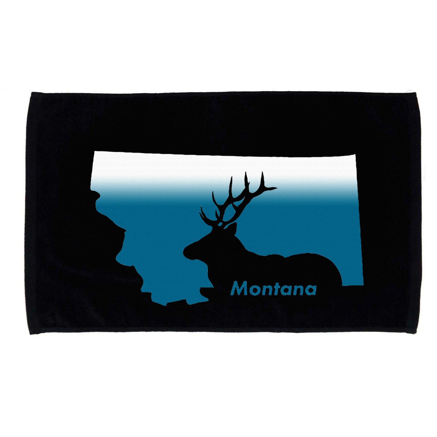 Montana Retro Vintage Outdoors Mountain Graphic Design Microfiber Hand Towel