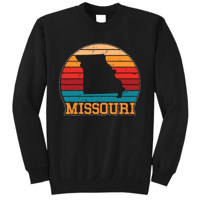 Missouri Retro Vintage Sunset Us State Missouri Silhouette Sweatshirt