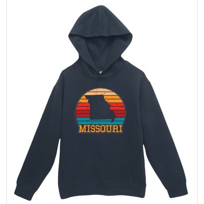 Missouri Retro Vintage Sunset Us State Missouri Silhouette Urban Pullover Hoodie