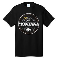 Montana Retro Vintage Mountain Outdoors State Graphic Tall T-Shirt