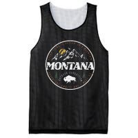 Montana Retro Vintage Mountain Outdoors State Graphic Mesh Reversible Basketball Jersey Tank