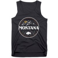 Montana Retro Vintage Mountain Outdoors State Graphic Tank Top