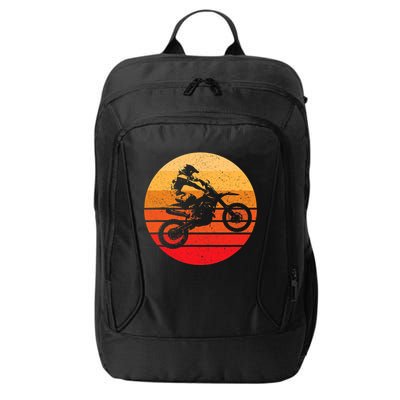 Motocross Retro Vintage Dirt Bike City Backpack