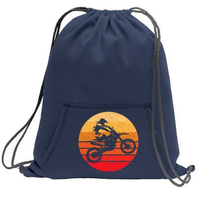 Motocross Retro Vintage Dirt Bike Sweatshirt Cinch Pack Bag