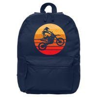 Motocross Retro Vintage Dirt Bike 16 in Basic Backpack