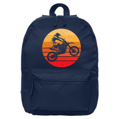 Motocross Retro Vintage Dirt Bike 16 in Basic Backpack