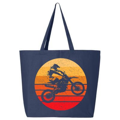 Motocross Retro Vintage Dirt Bike 25L Jumbo Tote