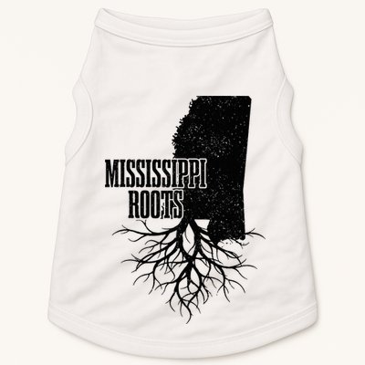 Mississippi Roots Vintage Usa Patriotic Pride State Map Doggie Tank