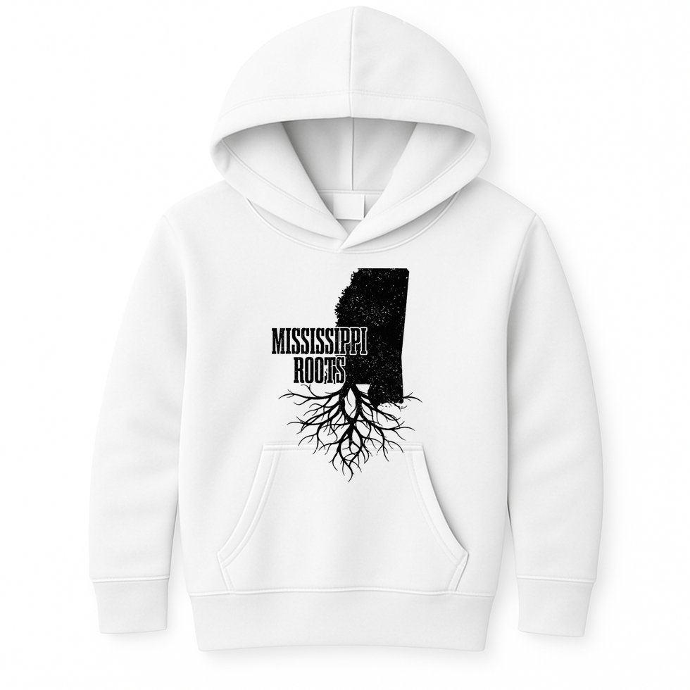 Mississippi Roots Vintage Usa Patriotic Pride State Map Kids Hoodie