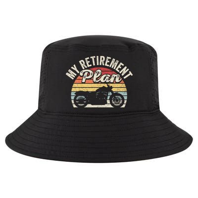 Motorcycle Retro Vintage My Retirement Plan Bike Retirement Cool Comfort Performance Bucket Hat