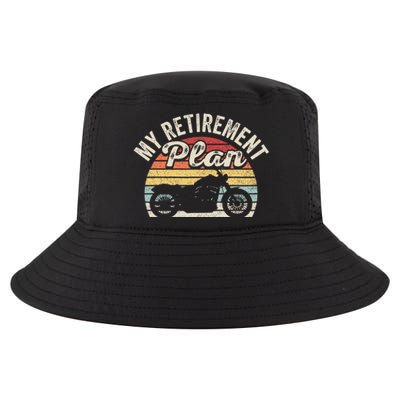 Motorcycle Retro Vintage My Retirement Plan Bike Retirement Cool Comfort Performance Bucket Hat