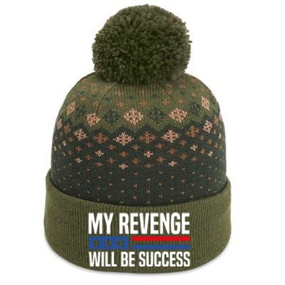 My Revenge Will Be Success The Baniff Cuffed Pom Beanie