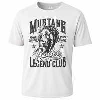 Mustang Run Wild Run Free Rodeo Legend Club Cooling Performance Crew T-Shirt