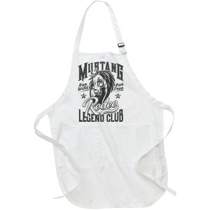 Mustang Run Wild Run Free Rodeo Legend Club Full-Length Apron With Pockets