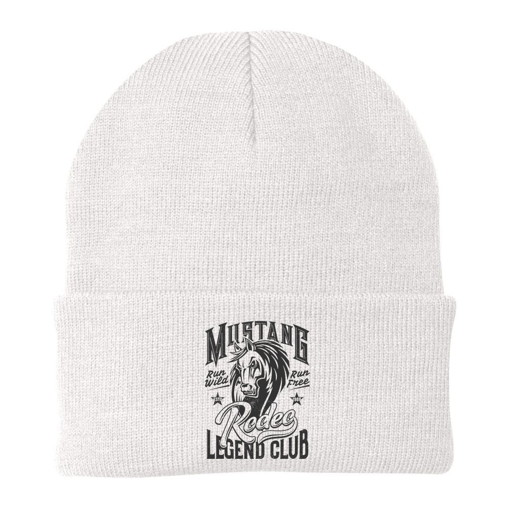 Mustang Run Wild Run Free Rodeo Legend Club Beanie