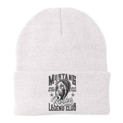 Mustang Run Wild Run Free Rodeo Legend Club Knit Cap Winter Beanie