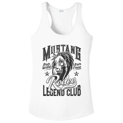 Mustang Run Wild Run Free Rodeo Legend Club Ladies PosiCharge Competitor Racerback Tank
