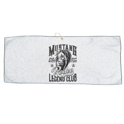 Mustang Run Wild Run Free Rodeo Legend Club Large Microfiber Waffle Golf Towel