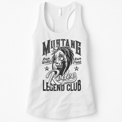 Mustang Run Wild Run Free Rodeo Legend Club Womens Tank Top