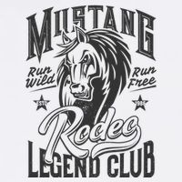 Mustang Run Wild Run Free Rodeo Legend Club Toddler T-Shirt