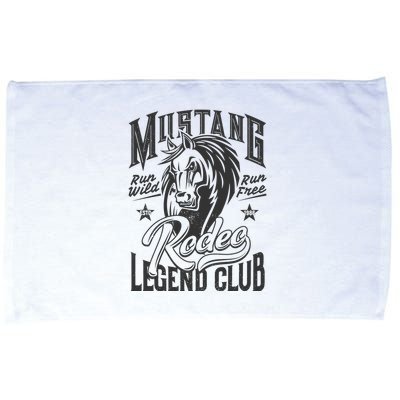 Mustang Run Wild Run Free Rodeo Legend Club Microfiber Hand Towel