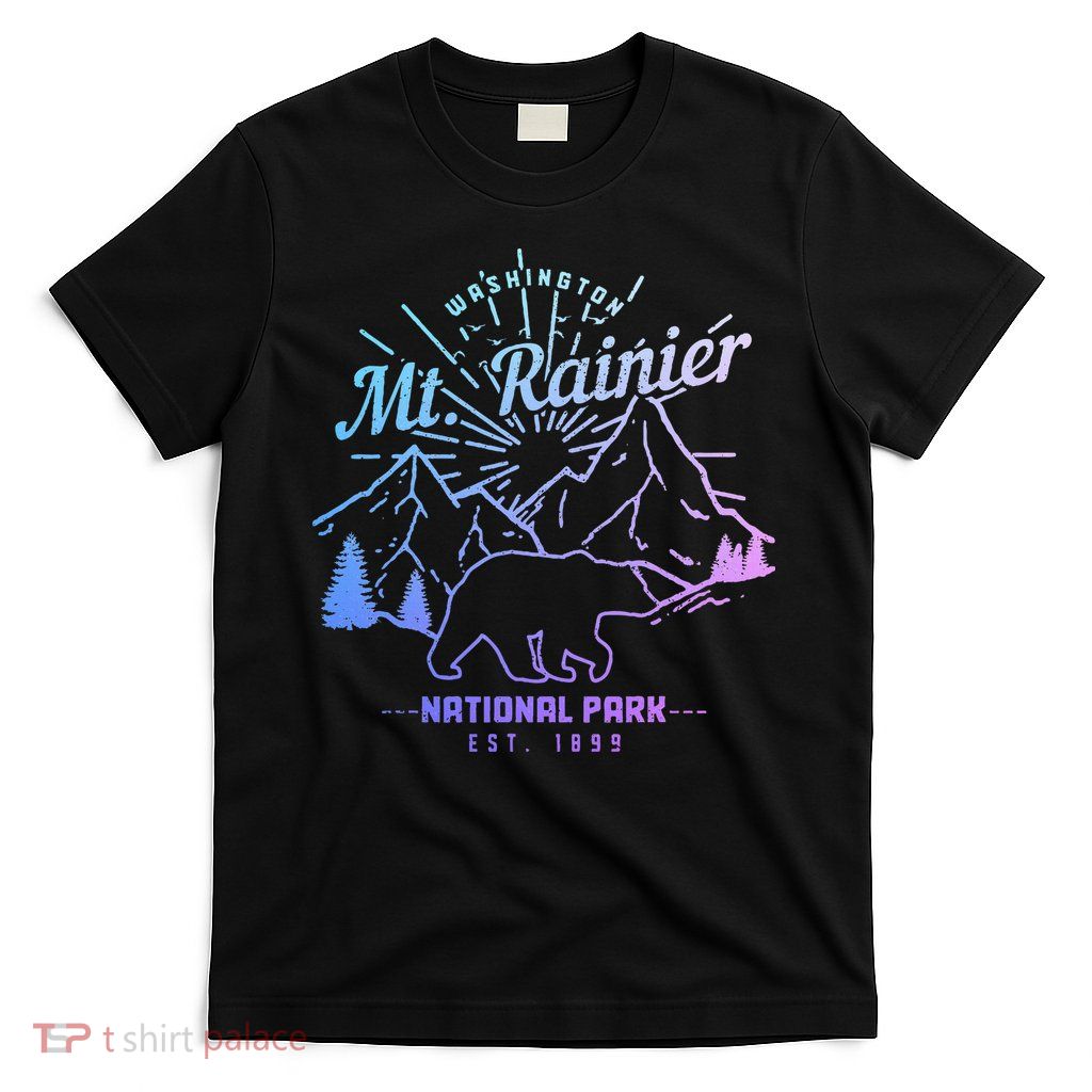 Mt. Rainier Washington Vintage Mountain National Park Pnw T-Shirt