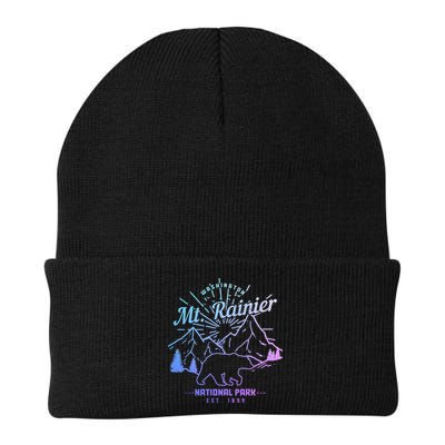 Mt. Rainier Washington Vintage Mountain National Park Pnw Beanie